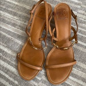 Tory Burch tan strappy sandals